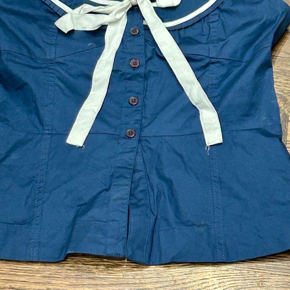 Free People Sail Away With Me Navy Sleeveless Top - Picture 6 of 11